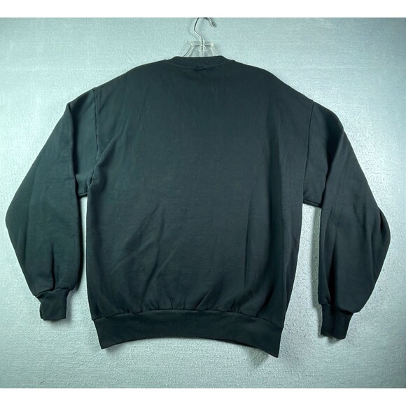 Vintage Jerzees Sweater Black Sweatshirt Blank 50/50 Blend USA Men's XL NOS - Picture 8 of 8